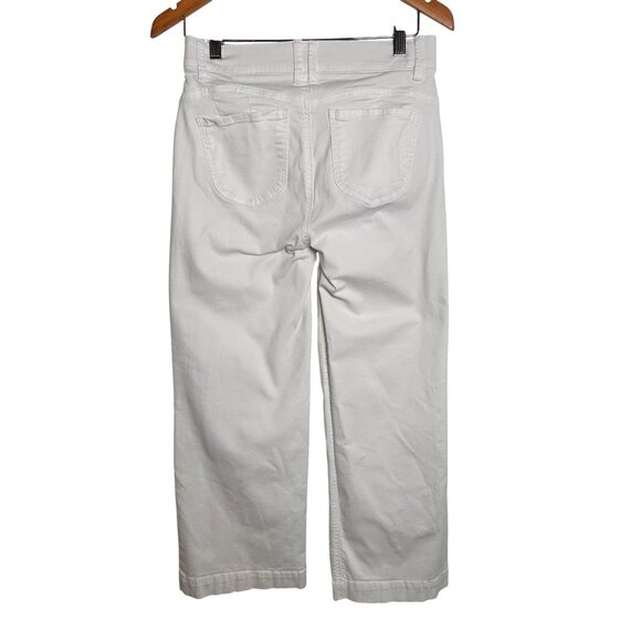 DRAPER JAMES RSVP Twill Wide-Leg Pants White, 4 - Picture 4 of 7